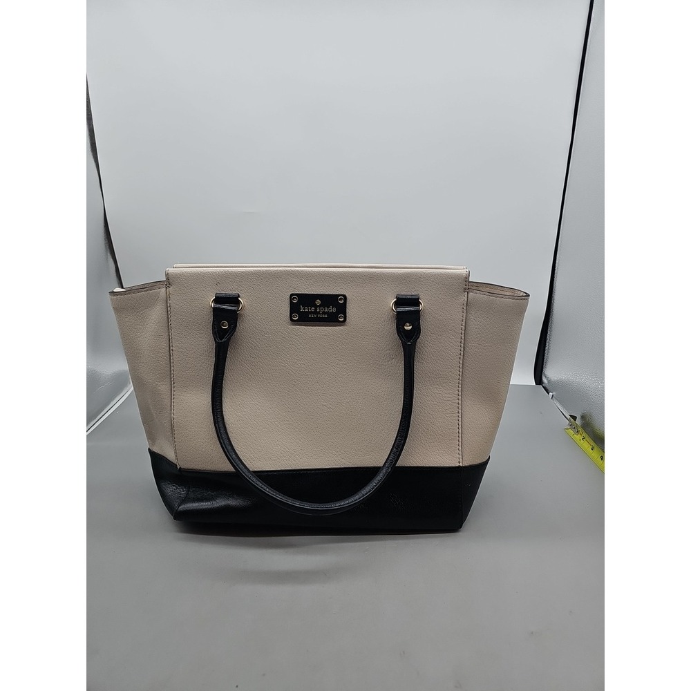 Kate Spade NY Saffiano Leather Colorblock Tote Purse (Laurel Way) Inside Rip